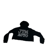 CROP TOP BLACK HOODIE WOMEN